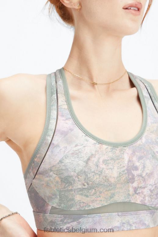 maansteen/roze canyon vrouwen belle high impact sportbeha Fabletics LH20J1401