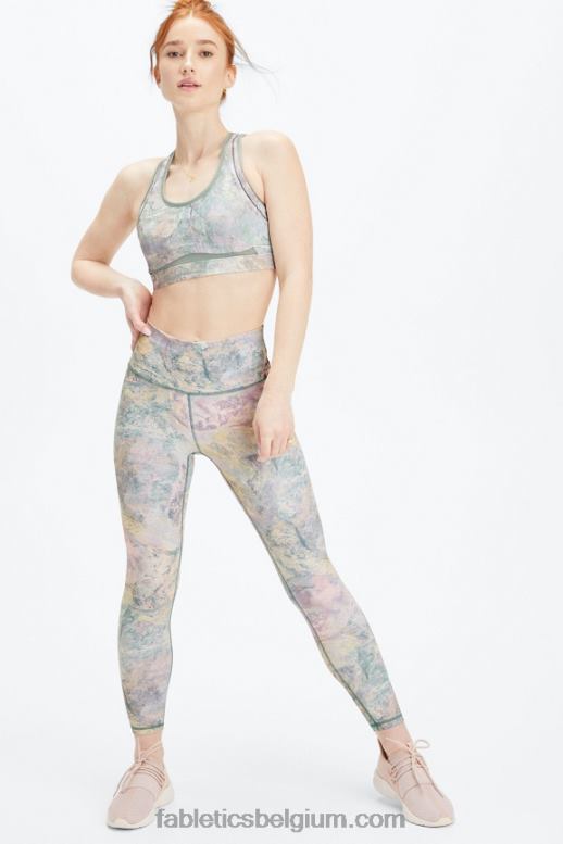 maansteen/roze canyon vrouwen belle high impact sportbeha Fabletics LH20J1401