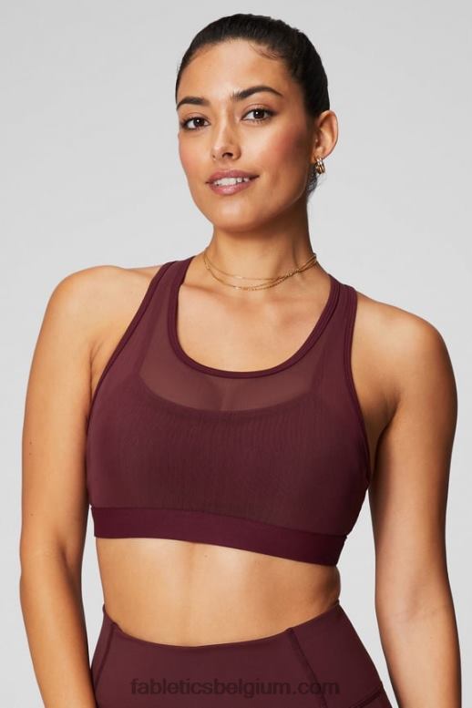 merlot vrouwen faye sportbeha met hoge impact Fabletics LH20J1388
