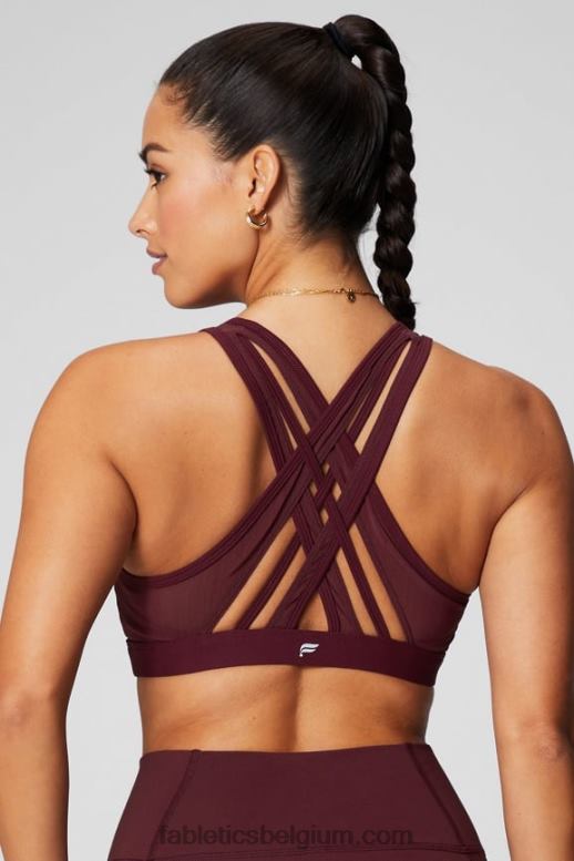 merlot vrouwen faye sportbeha met hoge impact Fabletics LH20J1388