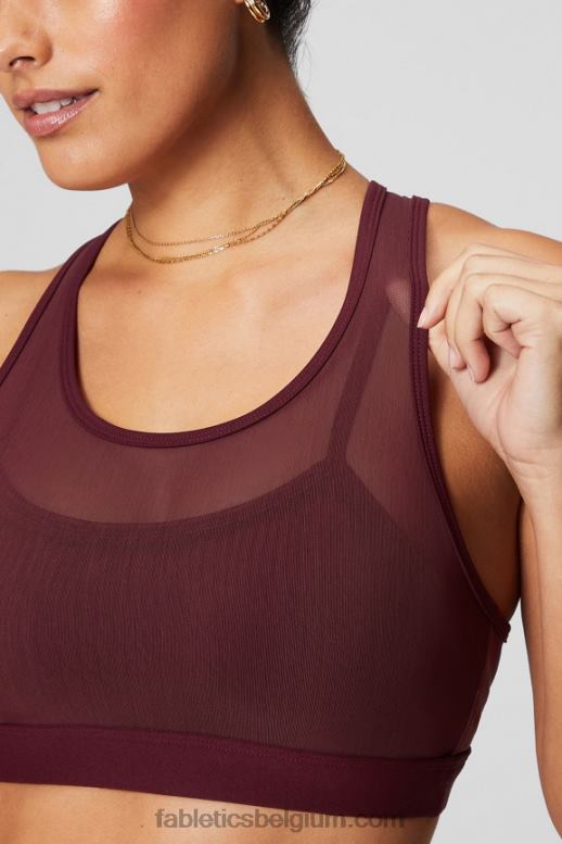 merlot vrouwen faye sportbeha met hoge impact Fabletics LH20J1388
