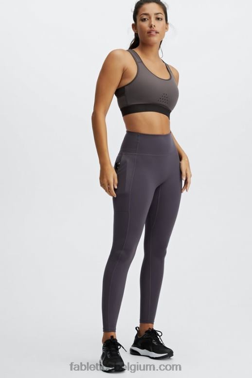 middengrijs/fantoom vrouwen Elsie sportbeha met hoge impact Fabletics LH20J1420