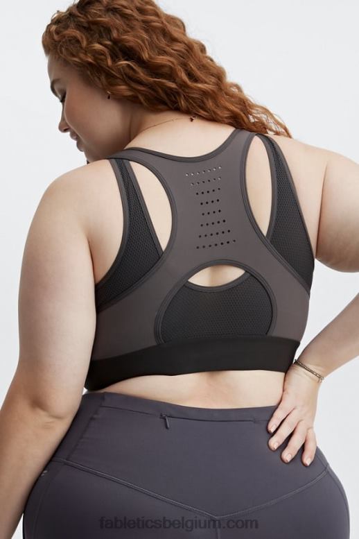 middengrijs/fantoom vrouwen Elsie sportbeha met hoge impact Fabletics LH20J1421