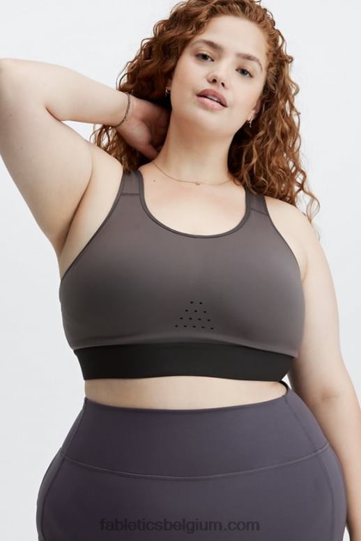 middengrijs/fantoom vrouwen Elsie sportbeha met hoge impact Fabletics LH20J1421
