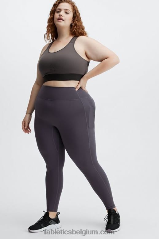 middengrijs/fantoom vrouwen Elsie sportbeha met hoge impact Fabletics LH20J1421