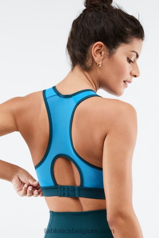 middernachtgolf/atlantis vrouwen blare high impact sportbeha met rits aan de voorkant Fabletics LH20J1426