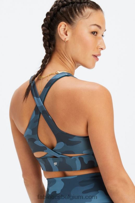 middernachtgolf grote camo vrouwen niet stuiterende sportbeha 91 Fabletics LH20J1344