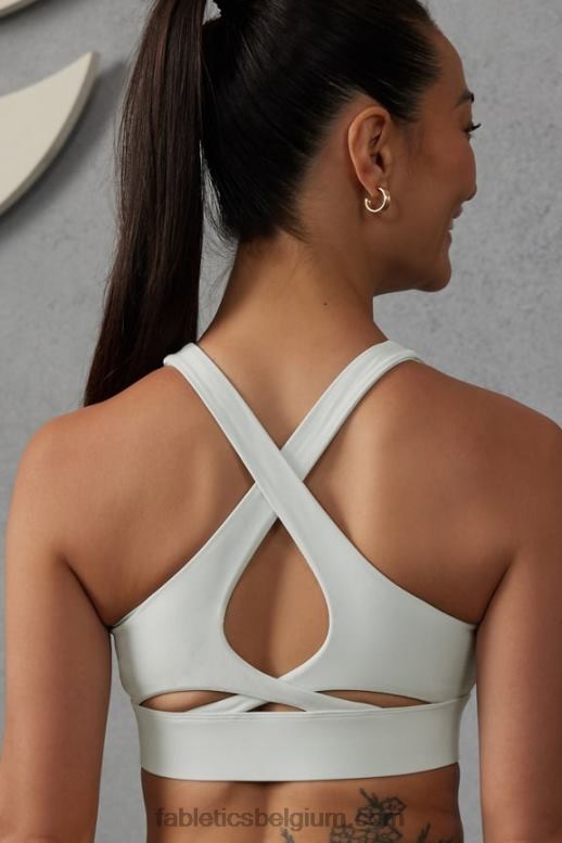mintgrijs vrouwen niet stuiterende sportbeha 89 Fabletics LH20J1332