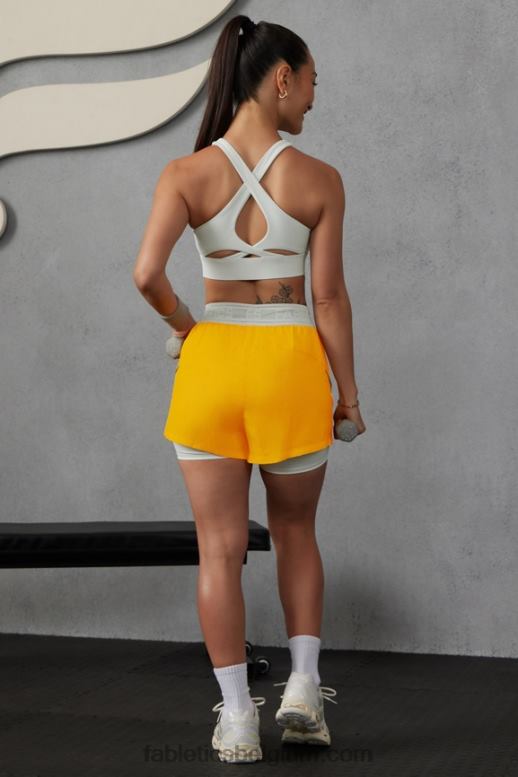 mintgrijs vrouwen niet stuiterende sportbeha 89 Fabletics LH20J1332