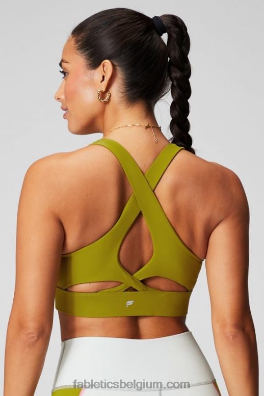 olijfgaard vrouwen no-bounce sportbeha 88 Fabletics LH20J1331