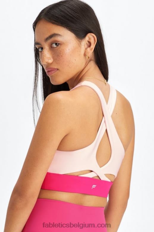 opaal/pluche roze vrouwen niet stuiterende sportbeha 92 Fabletics LH20J1348