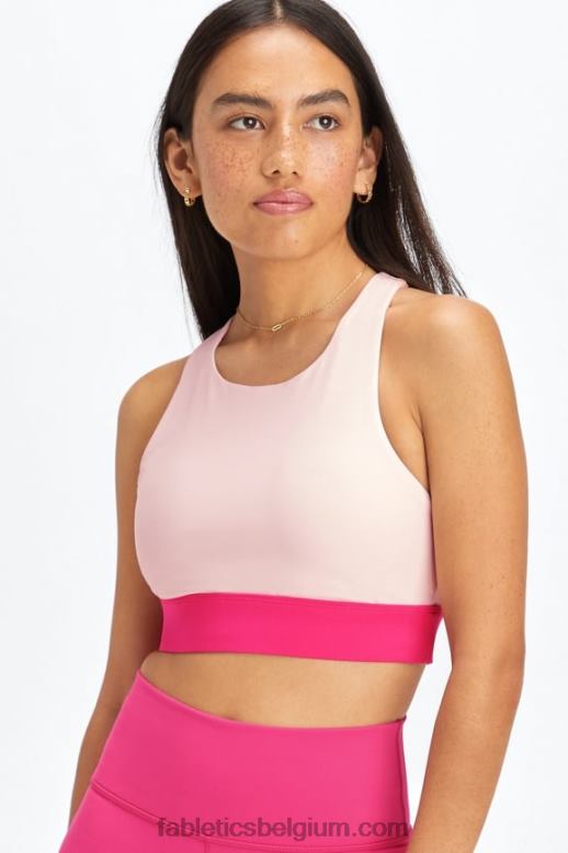 opaal/pluche roze vrouwen niet stuiterende sportbeha 92 Fabletics LH20J1348