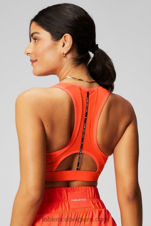 passie sinaasappel vrouwen belle racerback sportbeha met hoge impact Fabletics LH20J1394