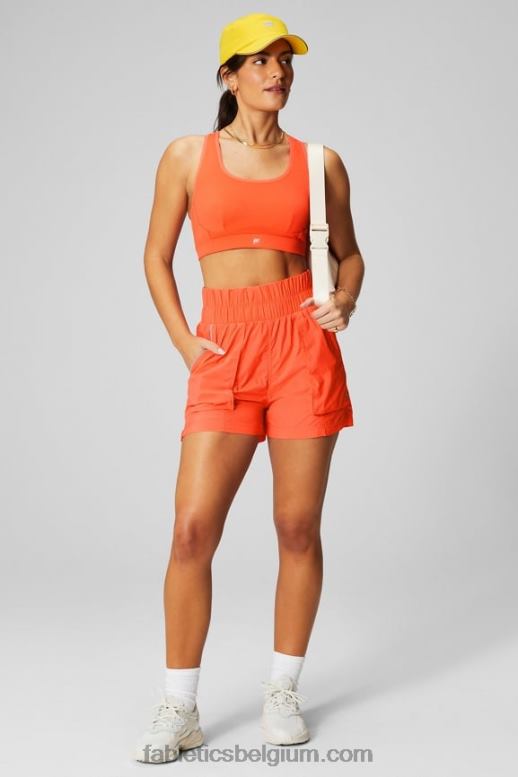 passie sinaasappel vrouwen belle racerback sportbeha met hoge impact Fabletics LH20J1394