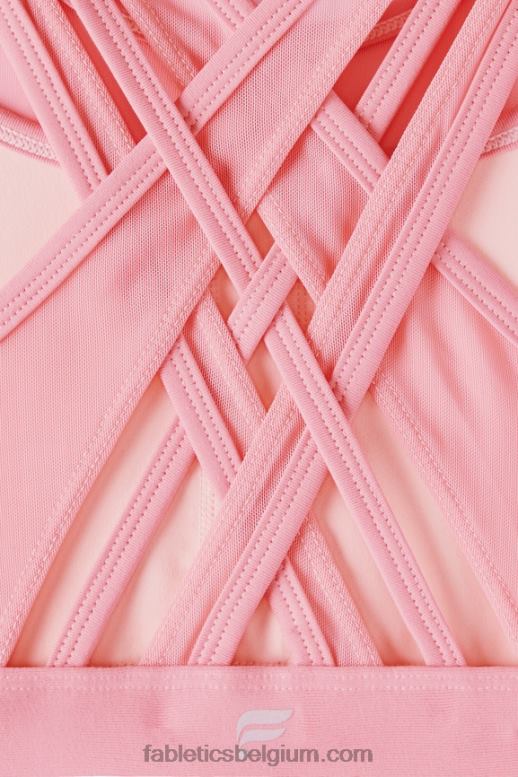 rouge blos/roze botercrème vrouwen faye sportbeha met hoge impact Fabletics LH20J1383