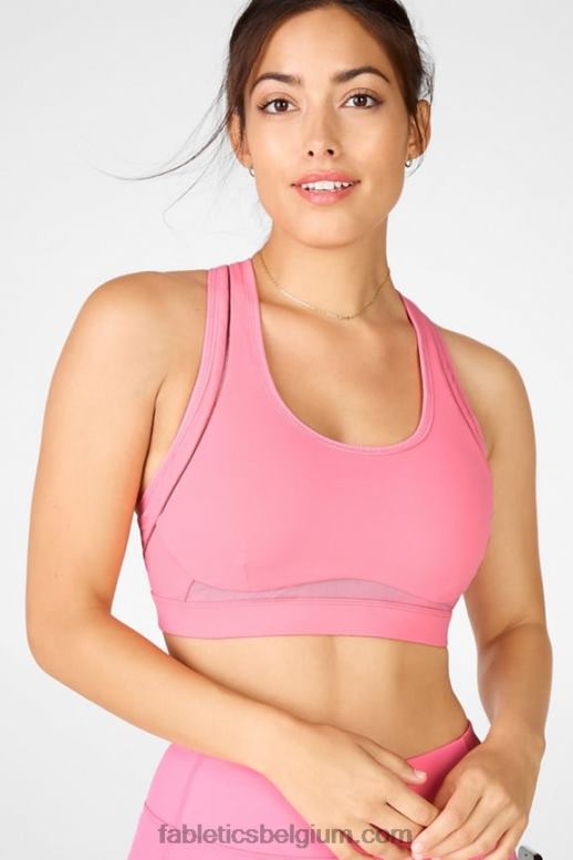 roze mauve vrouwen belle high impact sportbeha Fabletics LH20J1414