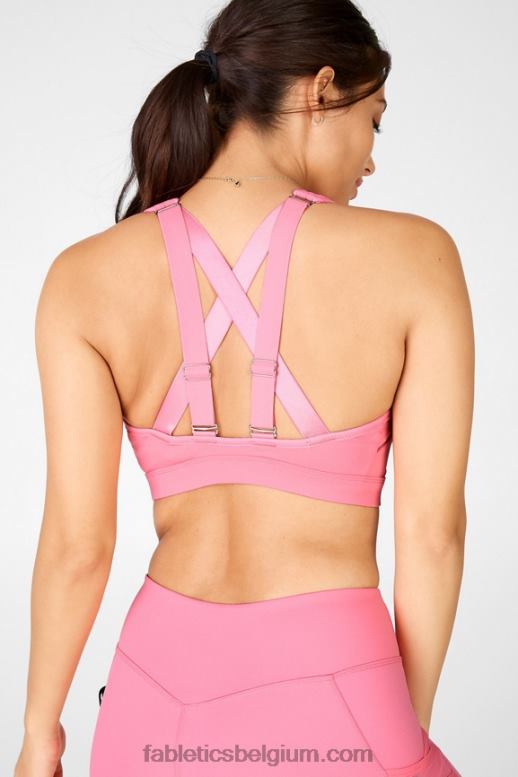 roze mauve vrouwen belle high impact sportbeha Fabletics LH20J1414