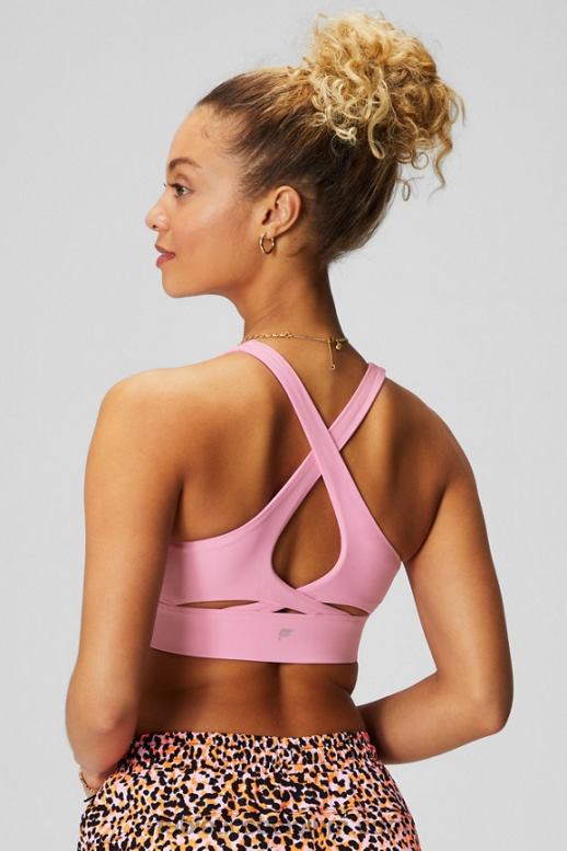 roze papaver vrouwen niet stuiterende sportbeha 89 Fabletics LH20J1335