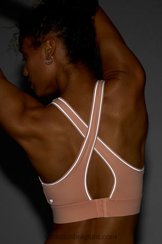 sandelhout/persimmon/reflecterend zilver vrouwen brynn high impact sportbeha ii Fabletics LH20J1435