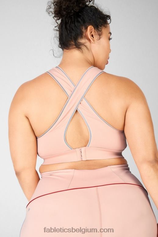 sandelhout/persimmon/reflecterend zilver vrouwen brynn high impact sportbeha ii Fabletics LH20J1436