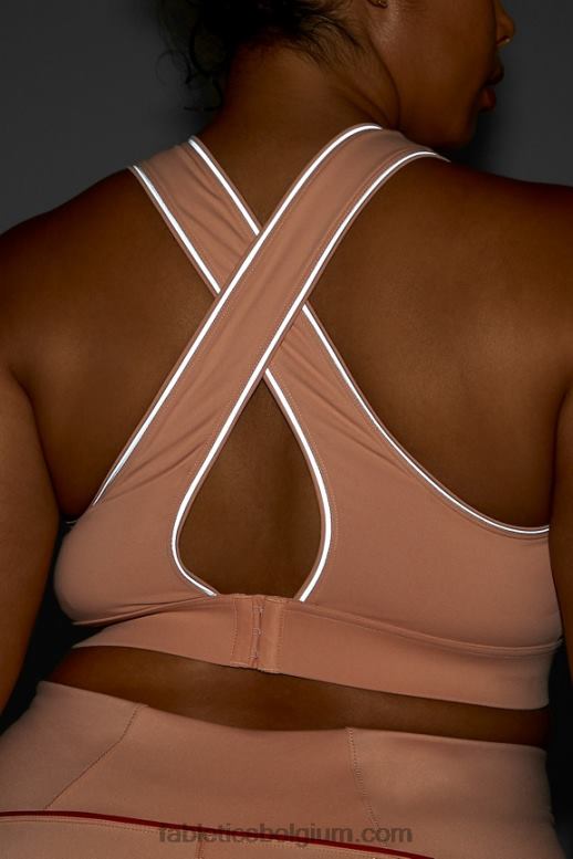 sandelhout/persimmon/reflecterend zilver vrouwen brynn high impact sportbeha ii Fabletics LH20J1436