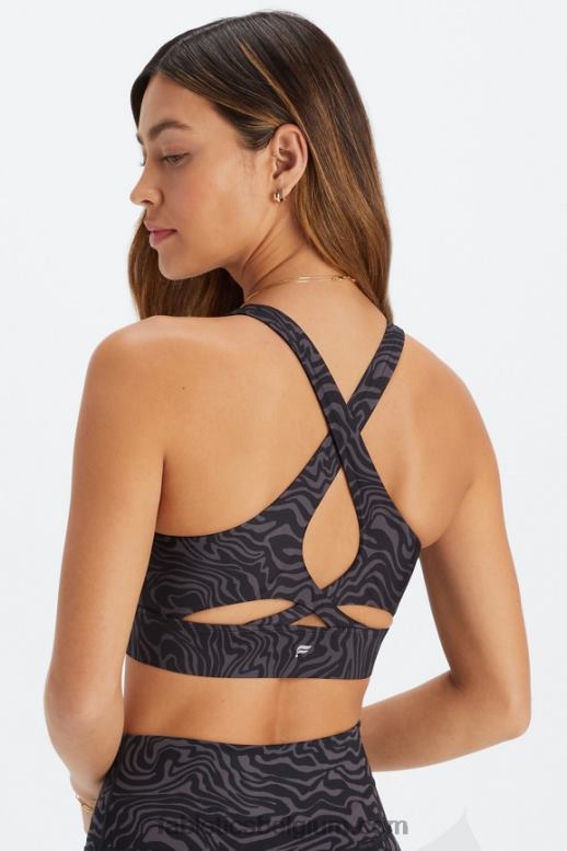 tin gemarmerde zebra vrouwen no-bounce sportbeha 90 Fabletics LH20J1339