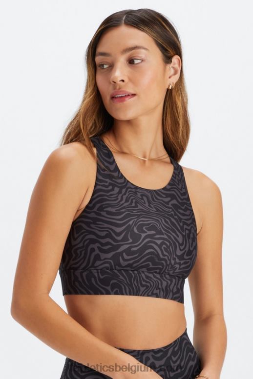 tin gemarmerde zebra vrouwen no-bounce sportbeha 90 Fabletics LH20J1339