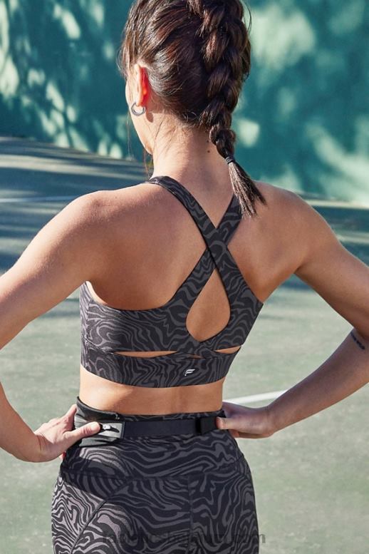 tin gemarmerde zebra vrouwen no-bounce sportbeha 90 Fabletics LH20J1339