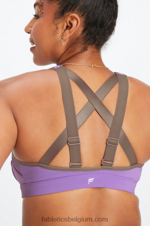 ultraviolet/wilgenschors vrouwen belle high impact sportbeha Fabletics LH20J1399