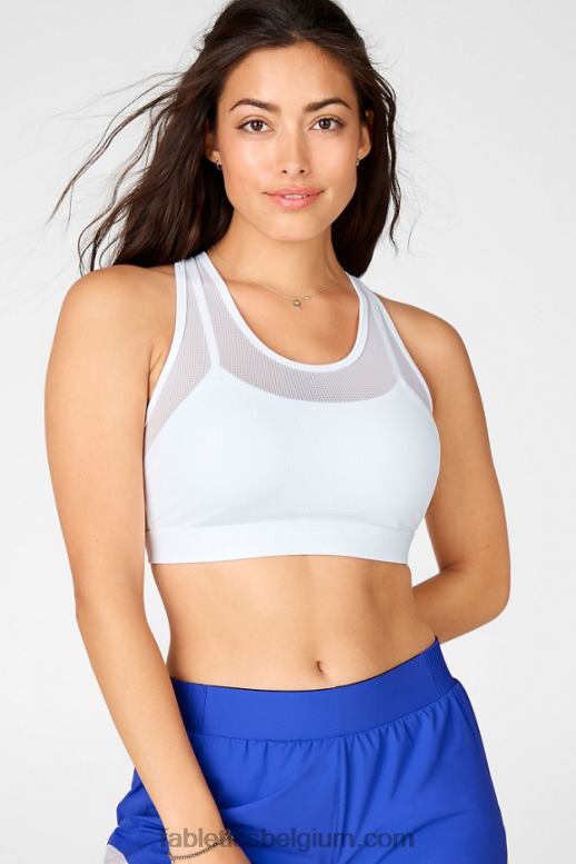 wit vrouwen faye sportbeha met hoge impact Fabletics LH20J1386