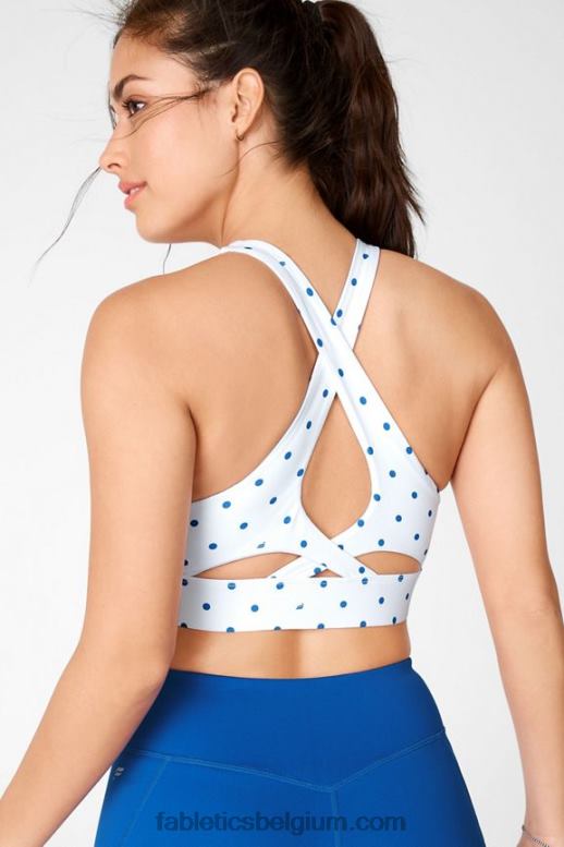 witte baja-logostip vrouwen niet stuiterende sportbeha 94 Fabletics LH20J1360