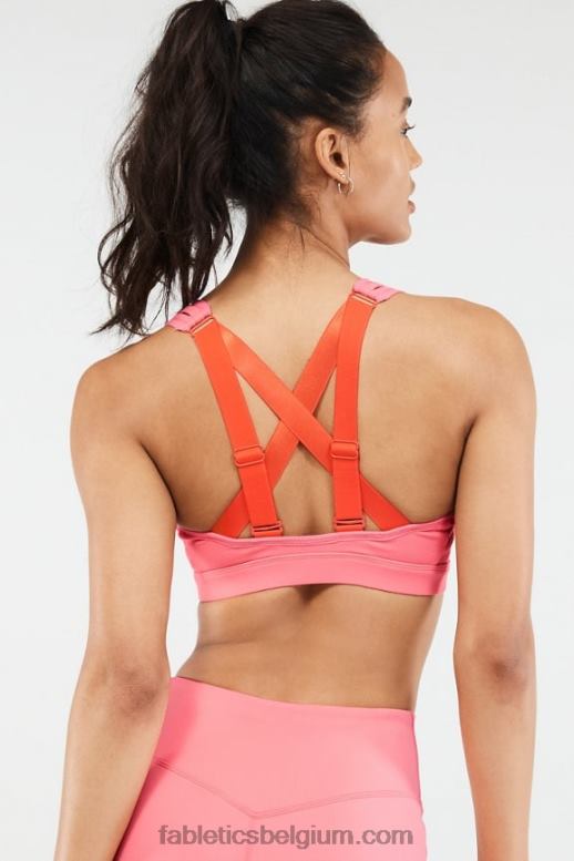 zonsondergang/vuur vrouwen belle high impact sportbeha Fabletics LH20J1408