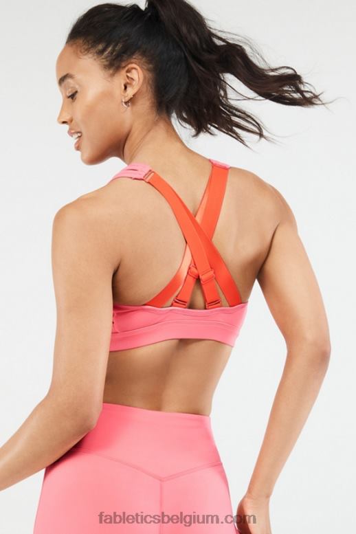 zonsondergang/vuur vrouwen belle high impact sportbeha Fabletics LH20J1408