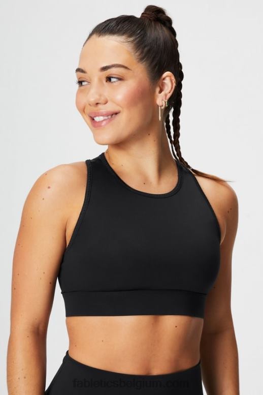 zwart / golvend jachtluipaard vrouwen trinity high impact sportbeha 96 Fabletics LH20J1369
