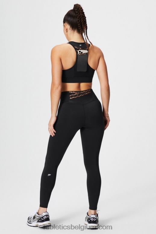 zwart / golvend jachtluipaard vrouwen trinity high impact sportbeha 96 Fabletics LH20J1369