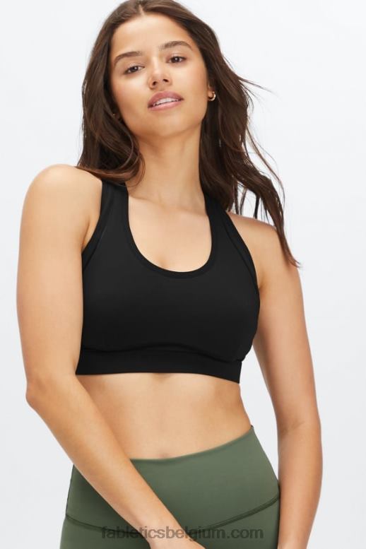 zwart vrouwen belle high impact sportbeha Fabletics LH20J1398
