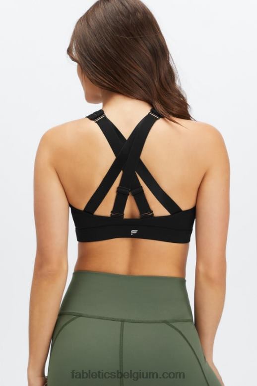 zwart vrouwen belle high impact sportbeha Fabletics LH20J1398