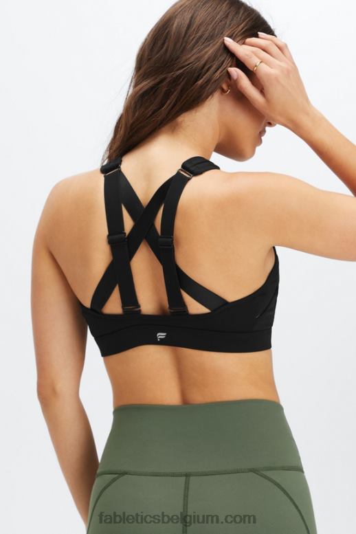 zwart vrouwen belle high impact sportbeha Fabletics LH20J1398