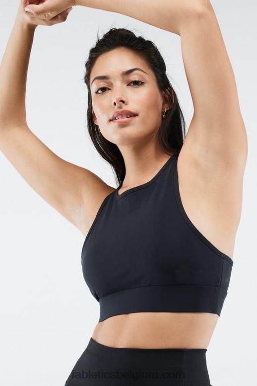 zwart vrouwen siena high-impact sportbeha Fabletics LH20J1430