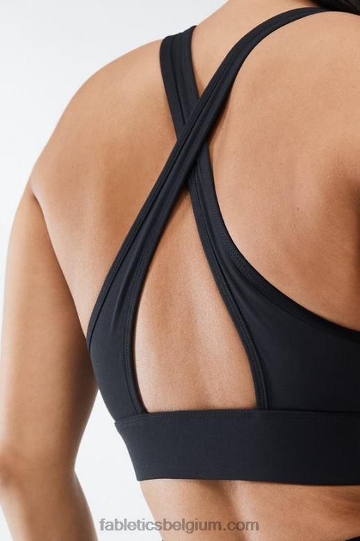 zwart vrouwen siena high-impact sportbeha Fabletics LH20J1430
