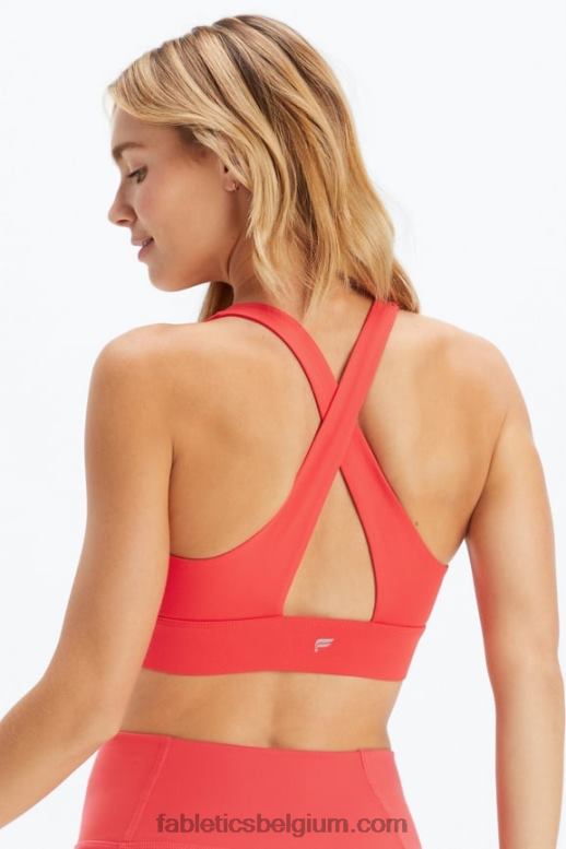 aardbei rood vrouwen oasis twist sportbeha 107 Fabletics LH20J1710