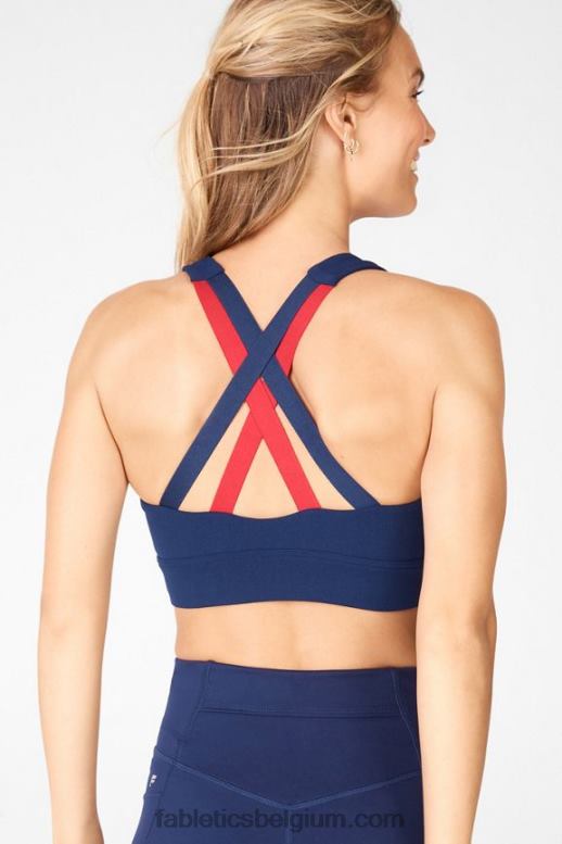 afgrond / vermiljoen vrouwen freya sculptknit sportbeha Fabletics LH20J1901