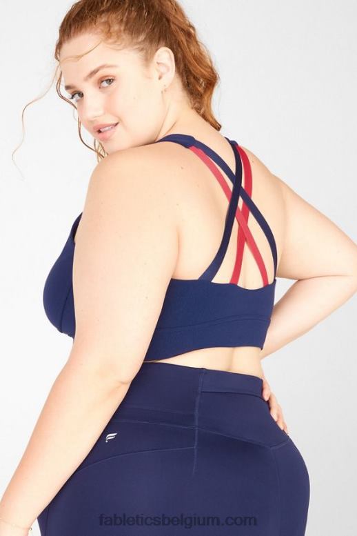afgrond / vermiljoen vrouwen freya sculptknit sportbeha Fabletics LH20J1902