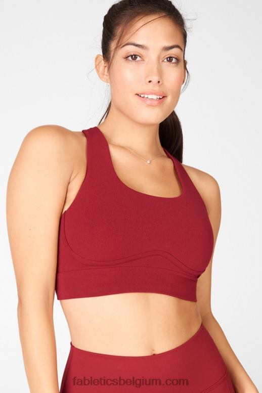 baksteen/mandarijn vrouwen freya sculptknit sportbeha Fabletics LH20J1899