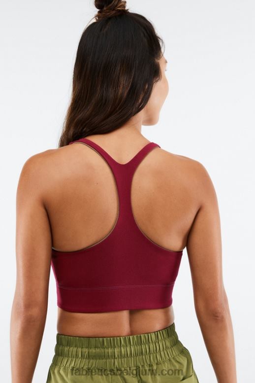 baksteen/vervaagde olijf vrouwen simone sculptknit omkeerbare midi-bh Fabletics LH20J1862