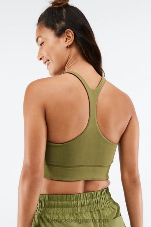 baksteen/vervaagde olijf vrouwen simone sculptknit omkeerbare midi-bh Fabletics LH20J1862