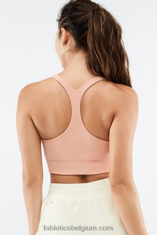 berkenhout/beton vrouwen simone sculptknit omkeerbare midi-bh Fabletics LH20J1861