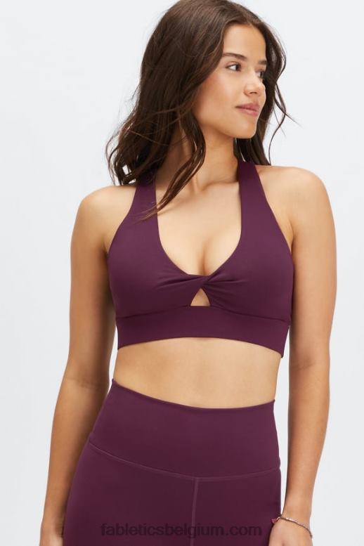 bordeaux vrouwen oasis twist sportbeha 107 Fabletics LH20J1713