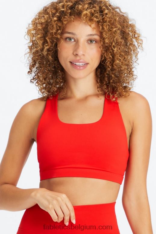 elektrische kers/elektrisch kers mini luipaard vrouwen boost medium impact sportbeha 120 Fabletics LH20J1785