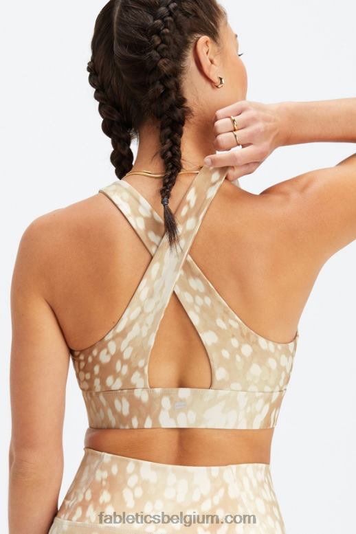 gevlekte hinde vrouwen oasis twist sportbeha 107 Fabletics LH20J1709